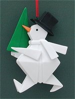 Origami Snowman with Tree